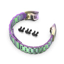 For Huawei Honor Band 4 (CRS-B19) / Honor Band 5 (CRS-B19S) Three Beads Steel Wrist Strap Watchband(Colorful)