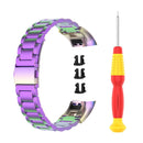 For Huawei Honor Band 4 (CRS-B19) / Honor Band 5 (CRS-B19S) Three Beads Steel Wrist Strap Watchband(Colorful)