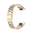 For Huawei Honor Band 4 (CRS-B19) / Honor Band 5 (CRS-B19S) Three Beads Steel Wrist Strap Watchband(Champagne)