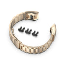 For Huawei Honor Band 4 (CRS-B19) / Honor Band 5 (CRS-B19S) Three Beads Steel Wrist Strap Watchband(Champagne)