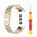For Huawei Honor Band 4 (CRS-B19) / Honor Band 5 (CRS-B19S) Three Beads Steel Wrist Strap Watchband(Champagne)