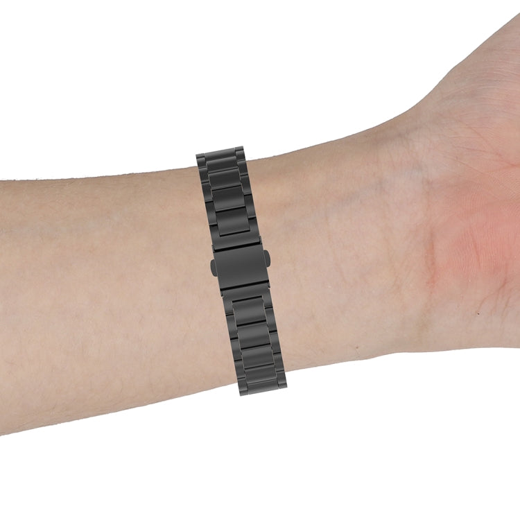 For Huawei Honor Band 4 (CRS-B19) / Honor Band 5 (CRS-B19S) Three Beads Steel Wrist Strap Watchband(Silver)