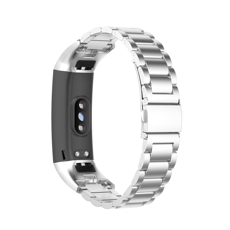 For Huawei Honor Band 4 (CRS-B19) / Honor Band 5 (CRS-B19S) Three Beads Steel Wrist Strap Watchband(Silver)