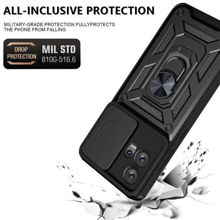 For Motorola Edge 30 Fusion Sliding Camera Cover Design TPU+PC Phone Case(Gold)