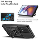 For Motorola Edge 30 Fusion Sliding Camera Cover Design TPU+PC Phone Case(Blue)