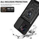For Motorola Edge 30 Ultra Sliding Camera Cover Design TPU+PC Phone Case(Black)