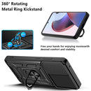 For Motorola Edge 30 Ultra Sliding Camera Cover Design TPU+PC Phone Case(Black)