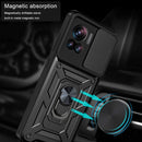 For Motorola Edge 30 Ultra Sliding Camera Cover Design TPU+PC Phone Case(Black)