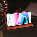 idewei For iPhone SE 2022 / SE 2020 Crazy Horse Texture Horizontal Flip Leather Case with Holder & Card Slots & Wallet(Yellow)