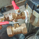 LAIZE Pneumatic Hose Connector Copper Ball Valve, Specification:Double Inside 2 1/4 inch