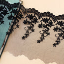 20 Yards Lace Ribbon Tape 15cm Lace Trim DIY Embroidered For Sewing Decoration Lace Fabric(Black)
