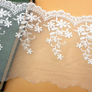 20 Yards Lace Ribbon Tape 15cm Lace Trim DIY Embroidered For Sewing Decoration Lace Fabric(White)