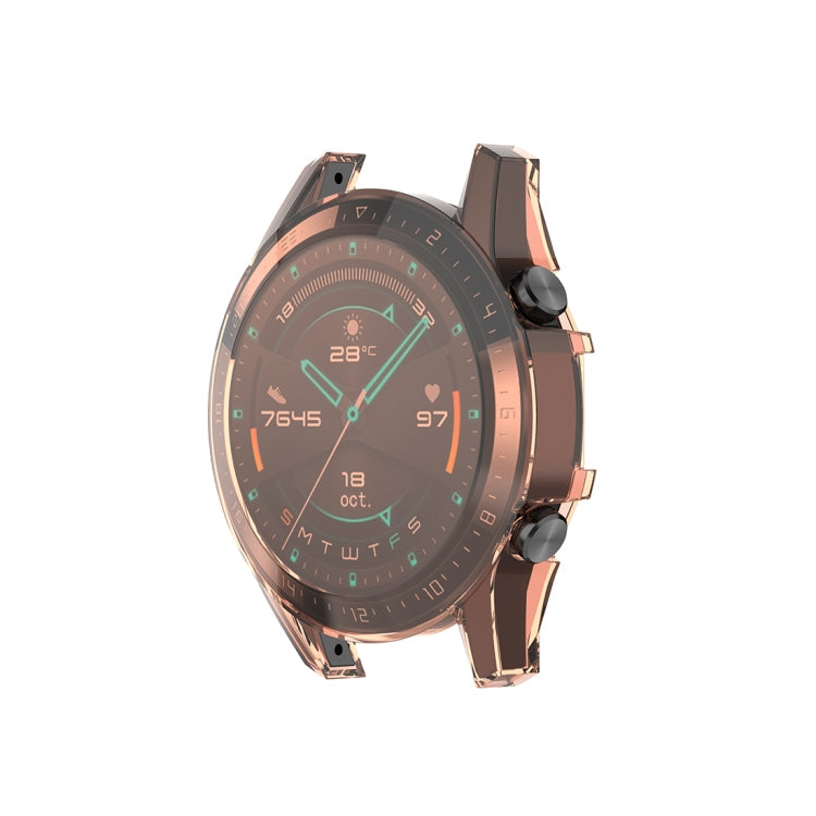 For Huawei Watch GT2 46mm Full Coverage Watch Protective Case with Screen(Transparent Pink)