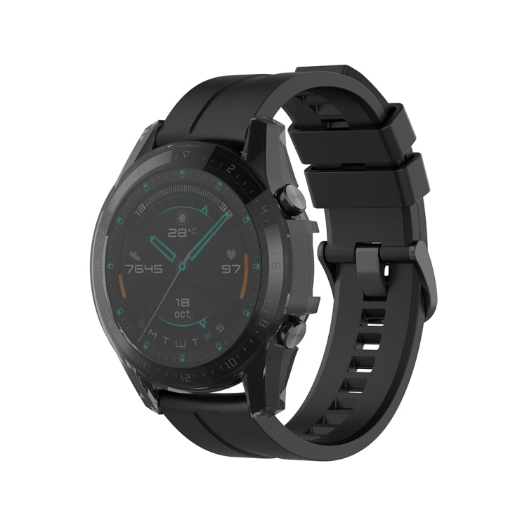 For Huawei Watch GT2 46mm Full Coverage Watch Protective Case with Screen(Transparent Black)