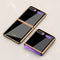 For Galaxy Z Flip GKK Glass + PC Foldable Painted Pattern Case(Mysterious Black)