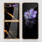 For Galaxy Z Flip GKK Glass + PC Foldable Painted Pattern Case(Mysterious Black)