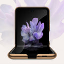 For Galaxy Z Flip GKK Glass + PC Foldable Painted Pattern Case(Mysterious Black)