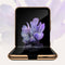 For Galaxy Z Flip GKK Glass + PC Foldable Painted Pattern Case(Mysterious Black)