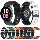 For Samsung Galaxy Watch5 44mm / 40mm Silicone Leather Black Buckle Watch Band, Size:S(Yellow)