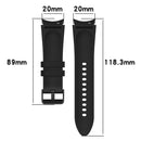 For Samsung Galaxy Watch5 44mm / 40mm Silicone Leather Black Buckle Watch Band, Size:S(Yellow)