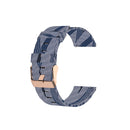 For Xiaomi Watch Color 22mm Nylon Denim Wrist Strap Watchband(Blue and White Stripes)