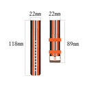 For Xiaomi Watch Color 22mm Nylon Denim Wrist Strap Watchband(Blue and White Stripes)