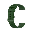 For Xiaomi Watch Color 22mm Small Plaid Texture Silicone Wrist Strap Watchband(Army Green)