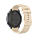 For Xiaomi Watch Color 22mm Small Plaid Texture Silicone Wrist Strap Watchband(Beige)