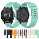 For Xiaomi Watch Color 22mm Small Plaid Texture Silicone Wrist Strap Watchband(Wine Red)