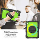 For iPad 10th Gen 10.9 2022 Silicone + PC Full Body Protection Tablet Case(Yellow Green + Black)
