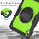 For iPad 10th Gen 10.9 2022 Silicone + PC Full Body Protection Tablet Case(Yellow Green + Black)