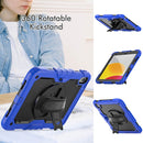 For iPad 10th Gen 10.9 2022 Silicone + PC Full Body Protection Tablet Case(Black + Dark Blue)