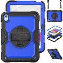 For iPad 10th Gen 10.9 2022 Silicone + PC Full Body Protection Tablet Case(Dark Blue + Black)