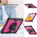 For iPad 10th Gen 10.9 2022 Silicone + PC Full Body Protection Tablet Case(Rose Red + Black)
