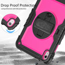 For iPad 10th Gen 10.9 2022 Silicone + PC Full Body Protection Tablet Case(Rose Red + Black)