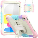 For iPad 10th Gen 10.9 2022 Silicone + PC Full Body Protection Tablet Case(Camouflage Pink)