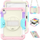 For iPad 10th Gen 10.9 2022 Silicone + PC Full Body Protection Tablet Case(Camouflage Pink)
