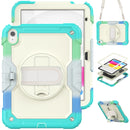 For iPad 10th Gen 10.9 2022 Silicone + PC Full Body Protection Tablet Case(Camouflage Light Blue)