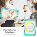 For iPad 10th Gen 10.9 2022 Silicone + PC Full Body Protection Tablet Case(Camouflage Light Blue)