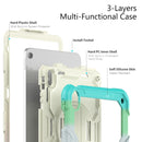 For iPad 10th Gen 10.9 2022 Silicone + PC Full Body Protection Tablet Case(Camouflage Light Blue)