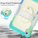 For iPad 10th Gen 10.9 2022 Silicone + PC Full Body Protection Tablet Case(Camouflage Light Blue)