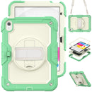 For iPad 10th Gen 10.9 2022 Silicone + PC Full Body Protection Tablet Case(Light Green)