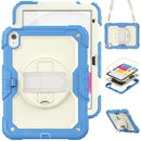 For iPad 10th Gen 10.9 2022 Silicone + PC Full Body Protection Tablet Case(Cyan-blue)