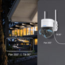 ESCAM QF170 2MP WiFi Full Color Night Vision Two-way Audio Solar Camera(Black)