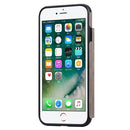 For iPhone 7 & 8 Butterfly Embossing Pattern Shockproof Protective Case with Holder & Card Slots & Photo Frame(Gray)