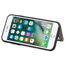 For iPhone 7 & 8 Butterfly Embossing Pattern Shockproof Protective Case with Holder & Card Slots & Photo Frame(Gray)