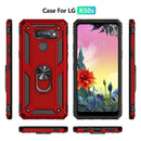 For LG K50S Shockproof TPU + PC Protective Case with 360 Degree Rotating Holder(Gold)