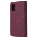 For Galaxy A41 Multifunctional Horizontal Flip Leather Case, with Card Slot & Holder & Zipper Wallet & Photo Frame(Red Wine)