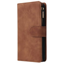For Galaxy A41 Multifunctional Horizontal Flip Leather Case, with Card Slot & Holder & Zipper Wallet & Photo Frame(Brown)