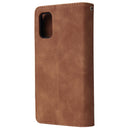 For Galaxy A41 Multifunctional Horizontal Flip Leather Case, with Card Slot & Holder & Zipper Wallet & Photo Frame(Brown)